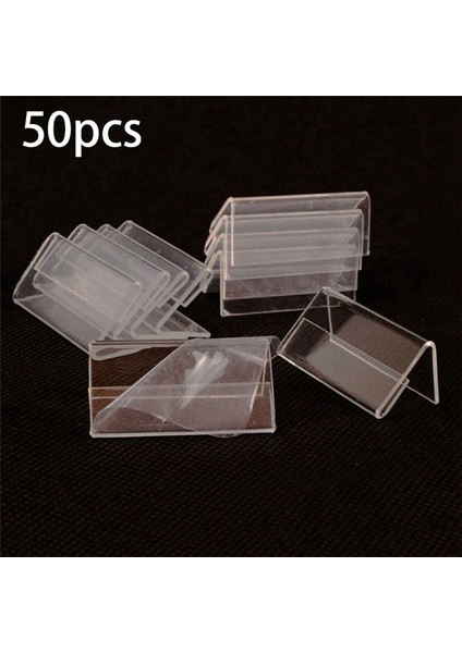 50PCS Temiz Tabela Kart Tutucu Poster Tutucu Plastik Mini Etiket Tutucu Akrilik Kart Ekran Standı 2X4CM (Yurt Dışından) fiyatları
