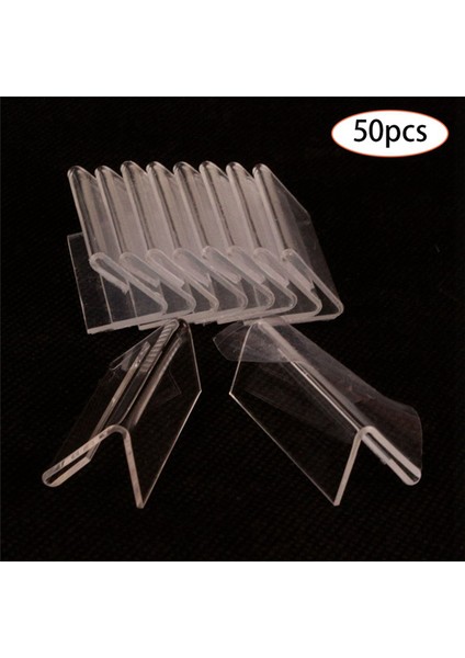 50PCS Temiz Tabela Kart Tutucu Poster Tutucu Plastik Mini Etiket Tutucu Akrilik Kart Ekran Standı 2X4CM (Yurt Dışından) modelleri