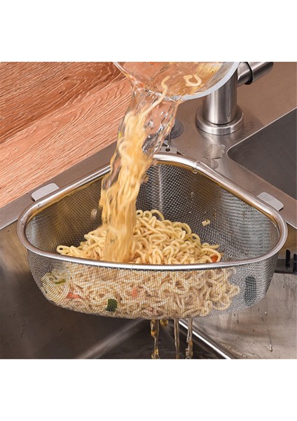 Üçgen Lavabo Tahliye Sepeti Mutfak Üçgen Filtre Sepeti Meyve ve Sebze Depolama Düzenli Raf Sepeti B (Yurt Dışından) fırsatları