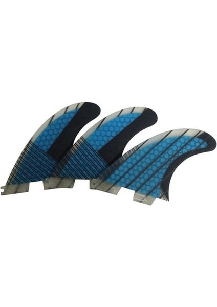 Fcs2 Surfboard Base Mavi Için G5 Surf Fins Üç Parçalı Sörf Tahtası Aksesuar Petek Dümenini (Yurt Dışından)
