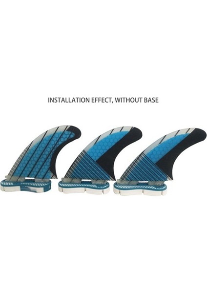 Fcs2 Surfboard Base Mavi Için G5 Surf Fins Üç Parçalı Sörf Tahtası Aksesuar Petek Dümenini (Yurt Dışından) fırsatları