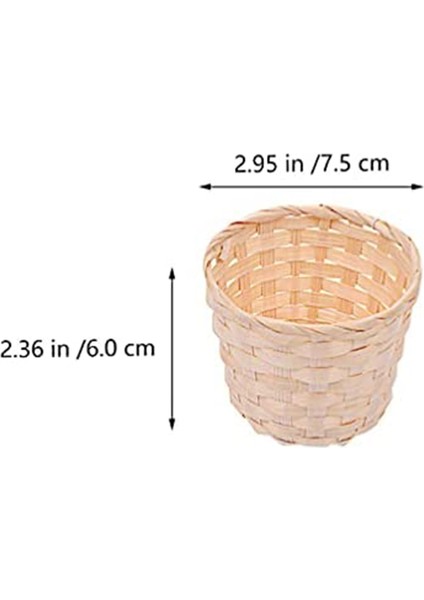 5pcs Mini Dokuma Sepetleri Parti Favedileri Için Tutamaksız El Sanatları Dekoru Çeşitli Durumlara Uygun (7.5X6CM) (Yurt Dışından) indirimleri