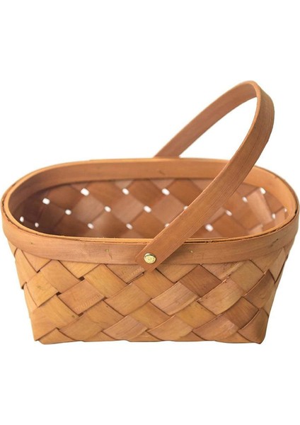 El Yapımı Rattan Saklama Konteyneri Depolama Sepeti Ahşap Depolama Sepeti Saplı Saklama Konteyneri (Yurt Dışından)