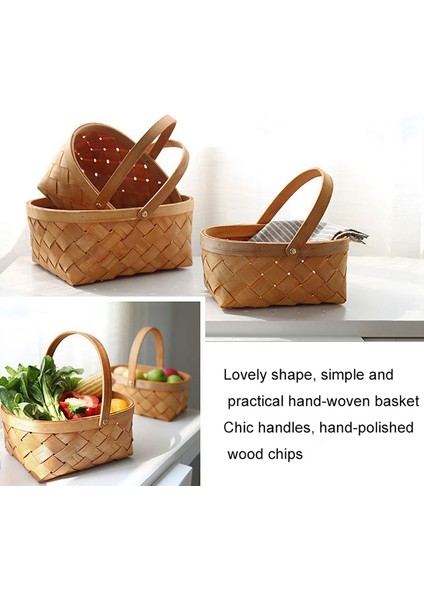 El Yapımı Rattan Saklama Konteyneri Depolama Sepeti Ahşap Depolama Sepeti Saplı Saklama Konteyneri (Yurt Dışından) indirimleri