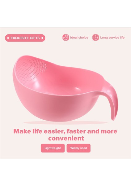 Dayanıklı Pirinç Yıkama Filtre Süzgeç Mutfak Aleti Fasulye Bezelye Elek Sepet Kolanlar Temizlik Gadget Filtreleme Sap En Yeni Pembe (Yurt Dışından) indirimleri