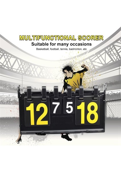 4 Haneli Skor Tahtası Basketbol Futbol Voleybolu Spor Masası Tenis Skorbord Su Geçirmez Skorbord (Yurt Dışından) fiyatları