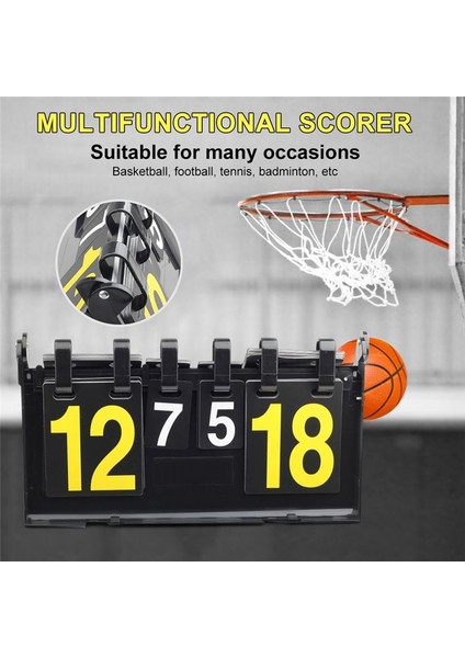 4 Haneli Skor Tahtası Basketbol Futbol Voleybolu Spor Masası Tenis Skorbord Su Geçirmez Skorbord (Yurt Dışından) modelleri