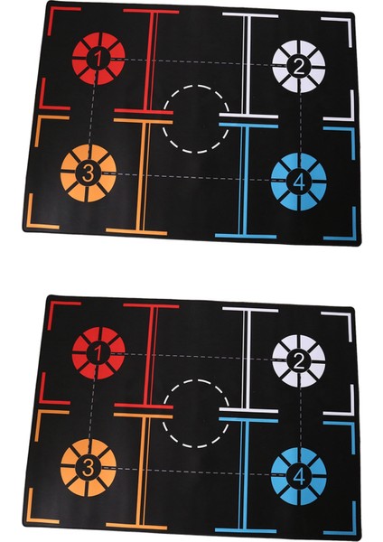 2x Standart Basketbol Eğitim Mat Slip Slip Ayak Uygulama Mat Dribble Kontrolü Yardımcı Ayak Seti 108 x 76CM (Yurt Dışından)