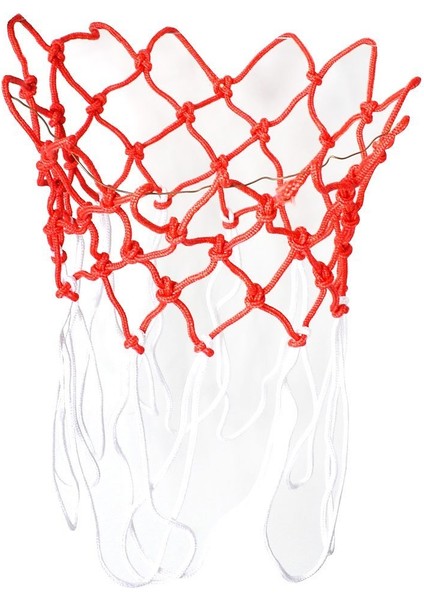 2 Adet Beyaz Kırmızı Naylon Iplik 12 Döngü Basketbol Yedek Çember Için Ağ (Yurt Dışından)