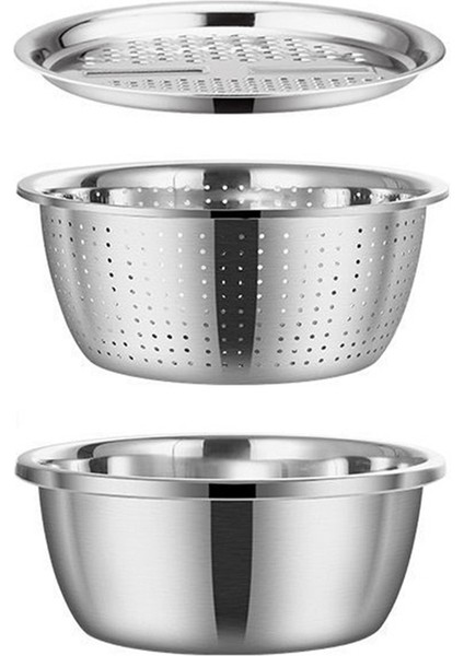 Multifuntonal Paslanmaz Çelik Havza, 3&#39;ü 1 Paslanmaz Çelik Havza, Çok Işlevli Paslanmaz Çelik Kaseler Kevgir Süzgeç (Yurt Dışından)