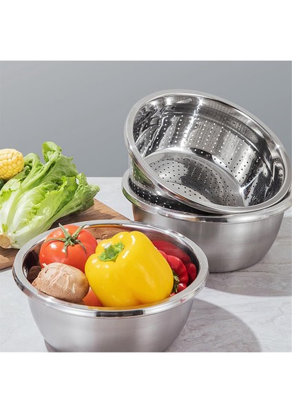 Multifuntonal Paslanmaz Çelik Havza, 3&#39;ü 1 Paslanmaz Çelik Havza, Çok Işlevli Paslanmaz Çelik Kaseler Kevgir Süzgeç (Yurt Dışından) modelleri