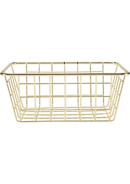 Depolama Sepeti Düz Renkli Ev Demir Sepet Depolama Kutusu Yatak Odası Banyo Altın S (Yurt Dışından)