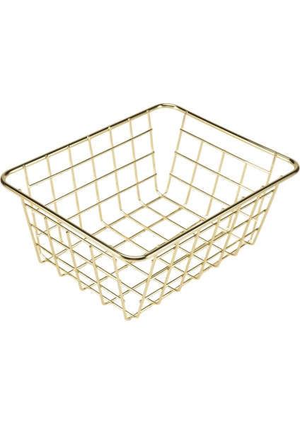 Depolama Sepeti Düz Renkli Ev Demir Sepet Depolama Kutusu Yatak Odası Banyo Altın S (Yurt Dışından) fiyatları