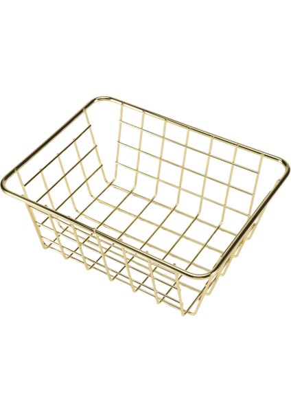 Depolama Sepeti Düz Renkli Ev Demir Sepet Depolama Kutusu Yatak Odası Banyo Altın S (Yurt Dışından) modelleri