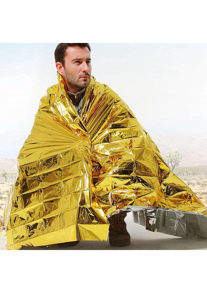 2x Acil Durum Battaniyesi Dış Mekan Acil Battaniye Termal Battaniye Güneş Koruyucu Battaniye Insan Vücudunu Sıcak Tutmak (Yurt Dışından) indirimleri