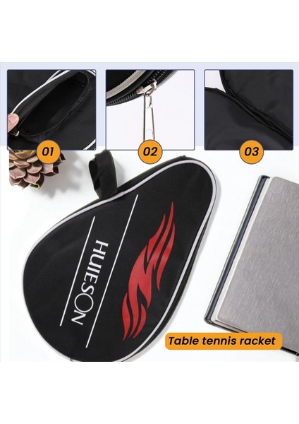 Huieson Tek Parça Profesyonel Ping Pong Kılıf Kapağı Toplar Çanta Veya Masa Tenis Raketleri Yarasa Çantası Oxford (Siyah) (Yurt Dışından) fırsatları
