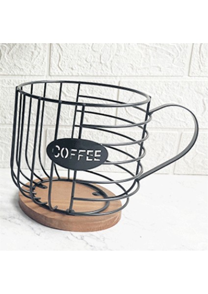 Kahve Pod Tutucu Kahve Pod Sepet Tel Kahve Pod Depolama Mutfak Aile Tezgah Pod B Için Ahşap Taban Organizatör (Yurt Dışından) fırsatları