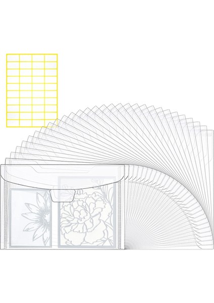 30 Parçalı Net Damga ve Kalıp Plastik Saklama Torbaları, Kart Yapma Diy Karalama Defteri Kağıt El Sanatları Için Yeniden Kapatılabilir Zarf Çantaları (Yurt Dışından)