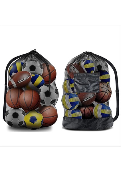 Ekstra Büyük Basketbol ve Voleybol Örgü Çantası Basketbol Voleybol Beyzbol ve Yüzme Ekipmanlarını Saklamak Için Kullanılır (Yurt Dışından)
