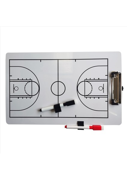 2x Koç Tahtası Kuru Silme Koçluğu Tahtası Çift Taraflı Tasarım Stratejisi Tahtası Basketbol Için (Yurt Dışından)
