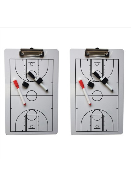 2x Koç Tahtası Kuru Silme Koçluğu Tahtası Çift Taraflı Tasarım Stratejisi Tahtası Basketbol Için (Yurt Dışından) fiyatları