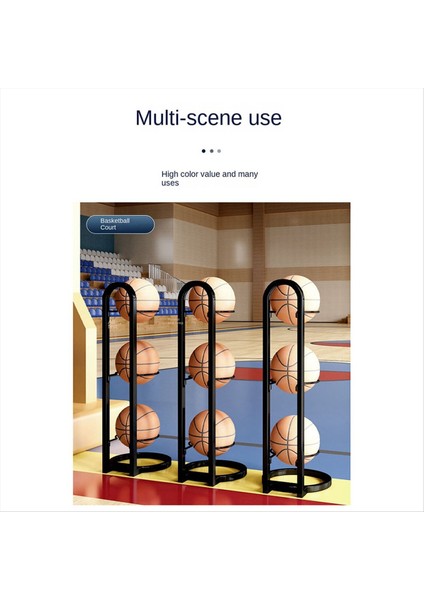 Voleybol Futbol Depolama Rafı Çok Katmanlı Depolama Rafı Için Üç Katmanlı Demir Basketbol Standı (Yurt Dışından) fiyatları