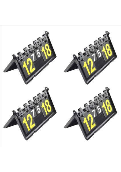 4x 4 Haneli Skor Tahtası Basketbol Futbol Voleybolu Spor Masa Tenis Skorbord Su Geçirmez Skorbord (Yurt Dışından)