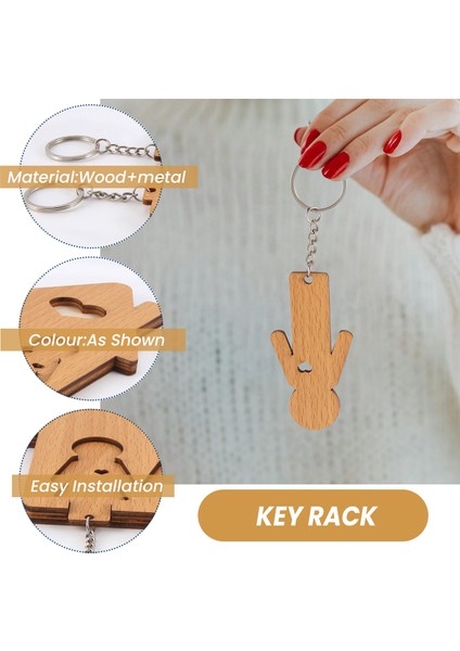Ahşap Anahtar Tutucu Duvara Monte Anahtar, Ahşap Anahtar Raf Anahtar Tutucu Duvar Için Anahtar Kancalar Çift (Yurt Dışından) indirimleri
