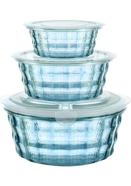 Plastik Meyve Kutusu Meyve Kapları Tureen Kasesi Şeffaf Plastik Kap Plastik Kabı Kapalı Kap Mavisi (Yurt Dışından)