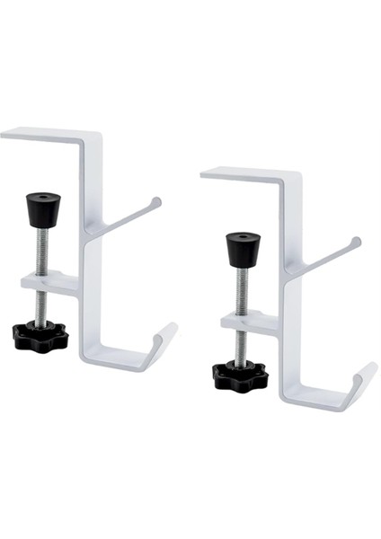 2pcs Masa Montaj Torba Tutucu Kanca Kelepçesi-On Sırt Çantası Askı Taşınabilir Masa Montajı Masa Masası (Beyaz) Için Tutucu (Yurt Dışından)