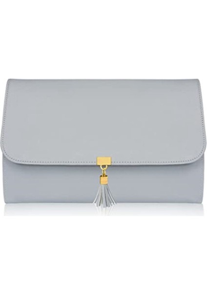 Seyahat Takı Organizatör Kılıfı, Katlanabilir Su Geçirmez Takı Rulosu, Küpeler, Yüzükler, Kolyeler Için Kadın Mücevher Çantası (Yurt Dışından)