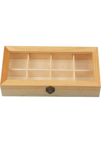 8 Bölüm Ekran Dolabı Ahşap Çay Kahve Rafı Saklama Kutusu Saklama Kutusu (Yurt Dışından)