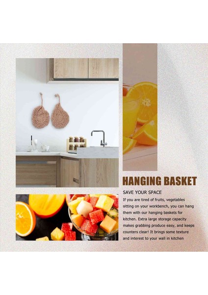 Kiler Için Asılı Sicim Soğan Sepeti, Patates Sarımsak Kiler Depolama Sepetleri, Boho Duvar Sepetleri 2pcs (Yurt Dışından) modelleri