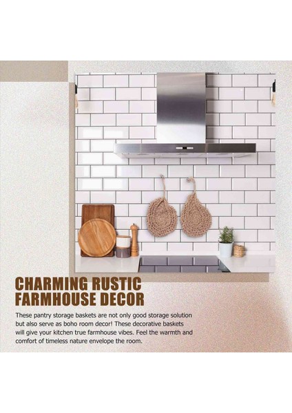 Kiler Için Asılı Sicim Soğan Sepeti, Patates Sarımsak Kiler Depolama Sepetleri, Boho Duvar Sepetleri 2pcs (Yurt Dışından) indirimleri