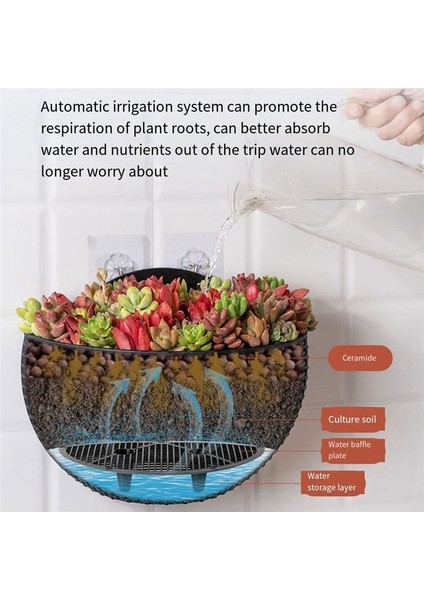 2 Adet Saksı Duvarı Monte Sepet Sepet Ekici Bahçe Bitki Kap Açık Havada Düz Renk Çiçek Duvarı Balkon Için (Yurt Dışından) modelleri