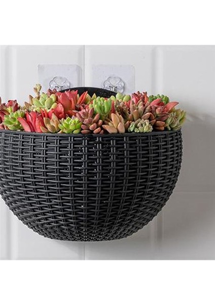 2 Adet Saksı Duvarı Monte Sepet Sepet Ekici Bahçe Bitki Kap Açık Havada Düz Renk Çiçek Duvarı Balkon Için (Yurt Dışından) indirimleri