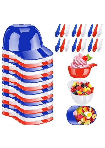 Beyzbol Kask Dondurma Atıştırmalık Kase 8 Oz Mini Beyzbol Şapkası Çocuklar Kask Çip Kase Dondurma Sunda Kasklar 8 Paket (Yurt Dışından)