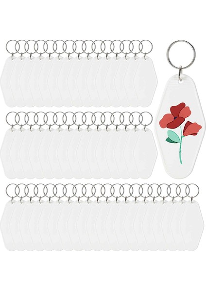 50PCS Boş Motel Anahtar Yüzük, Anahtar Halkalar, Siyah Vintage Otel Anahtarları Vinil Dıy El Sanatları Için Anahtar Etiket, Siyah (Yurt Dışından)