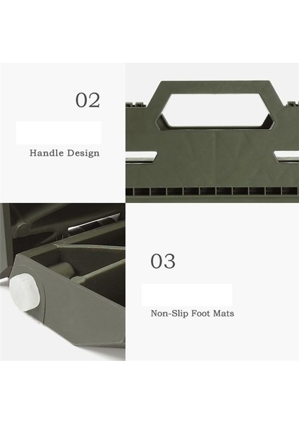 Açık Portatif Katlanır Tabure Yüksek Yük Taşıma Sapı Tasarım Mini Sandalye Balıkçılık Taburesi Kamp Haki (Yurt Dışından) fırsatları