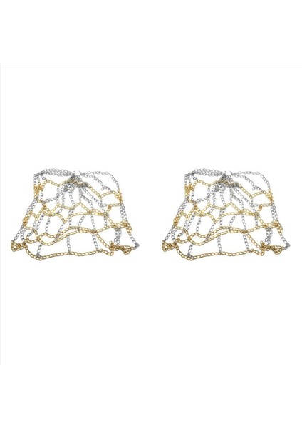 2x Sport Demir Zincir Basketbol Net Dış Mekan 12 Döngüler Standart Ağır Hizmet Basketbol Hedef Değiştirme Net Altın+Gümüş (Yurt Dışından)