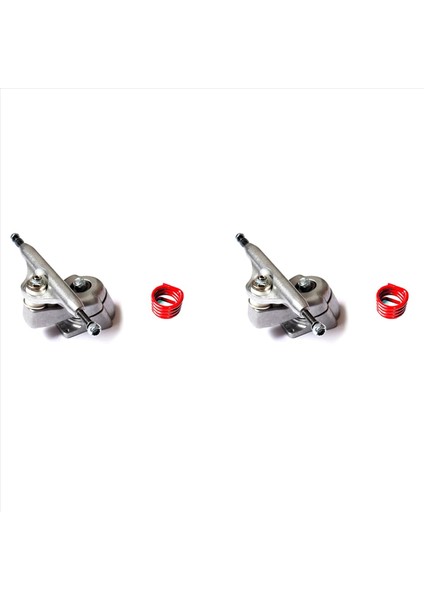 2x Surf Skate Trucks Yow Meraki Sistemi Için Entegre Braket Geliştirilmiş Edition Front Trucks Gümüş+Kırmızı Yay (Yurt Dışından)