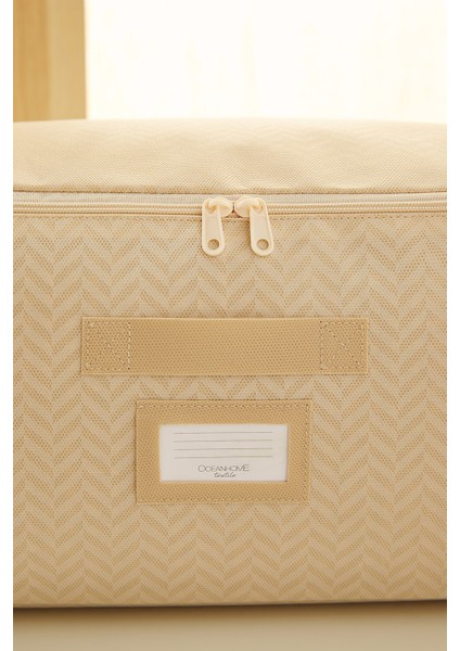 Orta Boy Bej Balıksırtı Baza Altı Kazak Pike Battaniye Hurcu, Hurç 52x28x21 cm indirimleri