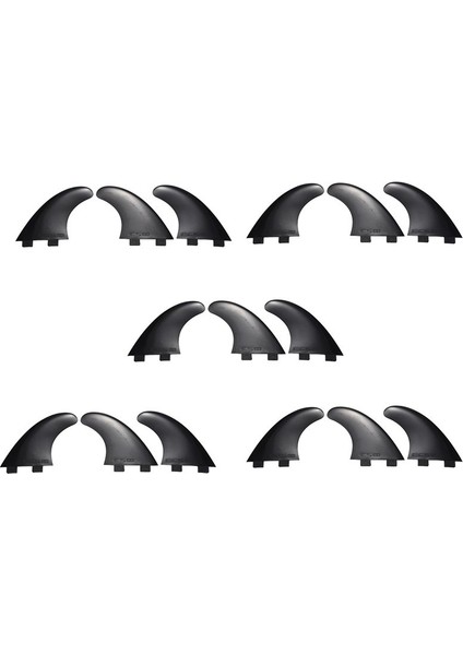 15PCS Plastik Naylon+Fiberglas Siyah Fcs Sörf Yüzgeçleri G5 Boyutunda Sörf Tahtası Yüzgeçleri Sörf Tahtası Aksesuarları (Yurt Dışından)