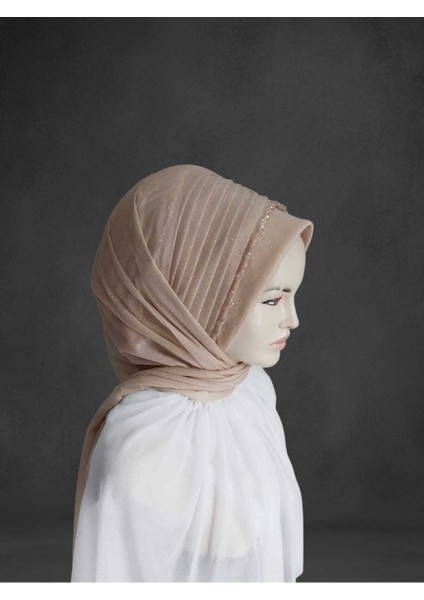 Işlemeli Gold Simli Hazır Duvak Hazır Şal Hazır Türban fiyatları