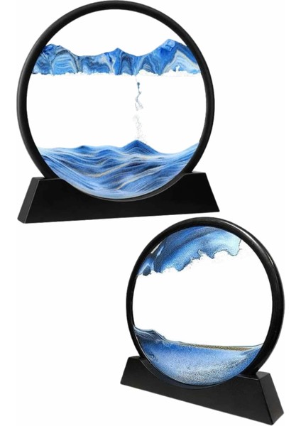 Bfs 3D LED Işıklı Kum Saati Gece Lambası Hareketli Sulu Kum Saati Orta Boy indirimleri