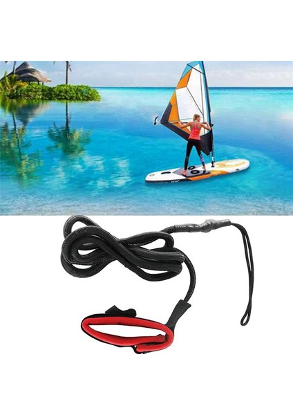 Stand Ep Raket Tahtası Ipi Tasması Sörf Tahtası Ayak Ipi Sörf Koruma Aksesuarı Siyah Kırmızı (Yurt Dışından) fırsatları