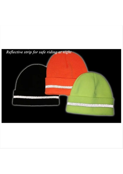Unisex Yansıtıcı Şerit Örgü Şapkalar Beanies Aydınlık Açık Bisiklet Kayak Sıcak Kapaklar Kadın Erkek Portakal (Yurt Dışından) fırsatları
