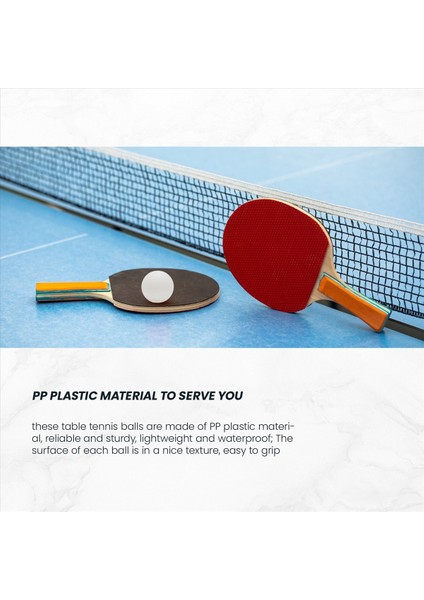 300 Paket Ping Pong Topları Masa Tenis Topları 40 mm Pingpong Topları Bouncy Balls Eğlence Masası Tenis Topu Beyaz (Yurt Dışından) fırsatları