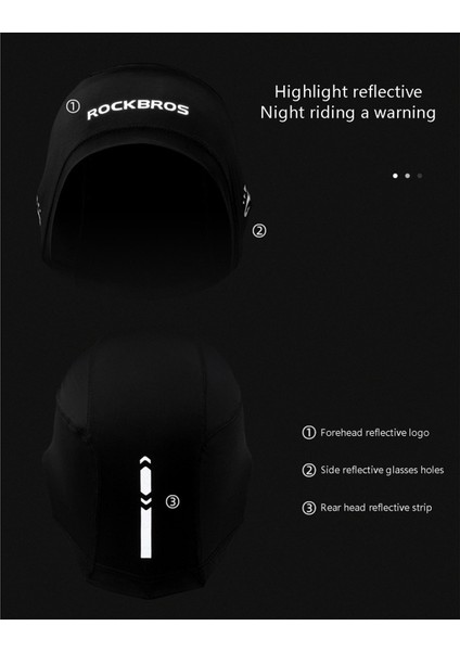 Rockbros Bisiklet Kapağı Gözlük Delikleri Uv Yüksek Esneklik Nefes Alabilen Yansıtıcı Bandana Bisiklet Şapkası Erkekler ve Kadınlar Için (Yurt Dışından) modelleri