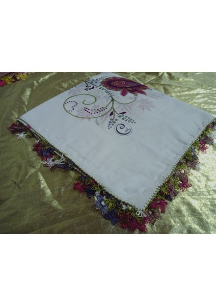 ve Reyhan El Emeği Iğne Oyası Yazma , Fular ,yemeni, Mevlit Örtüsü ,hediyelik 4 Kenarı Oyalı